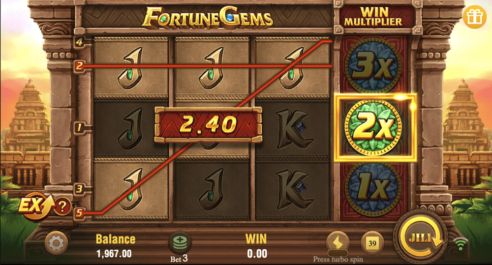 Reglas del slot de vídeo Fortune Gems